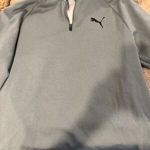 Men’s Gray Puma 1/4 Zip Sz XL Excellent Condition